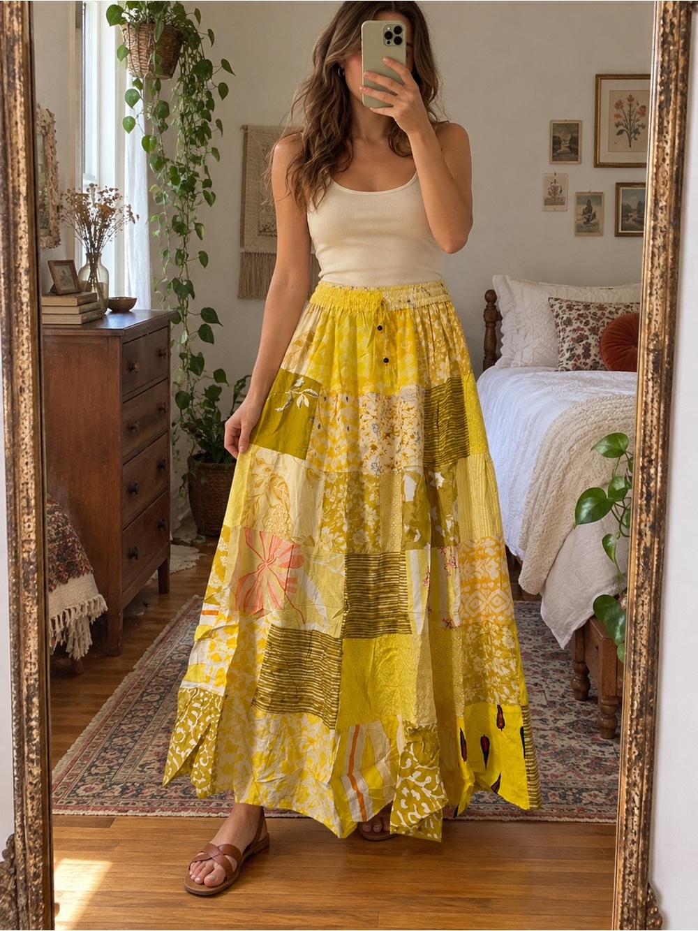 Boho Patchwork Skirt